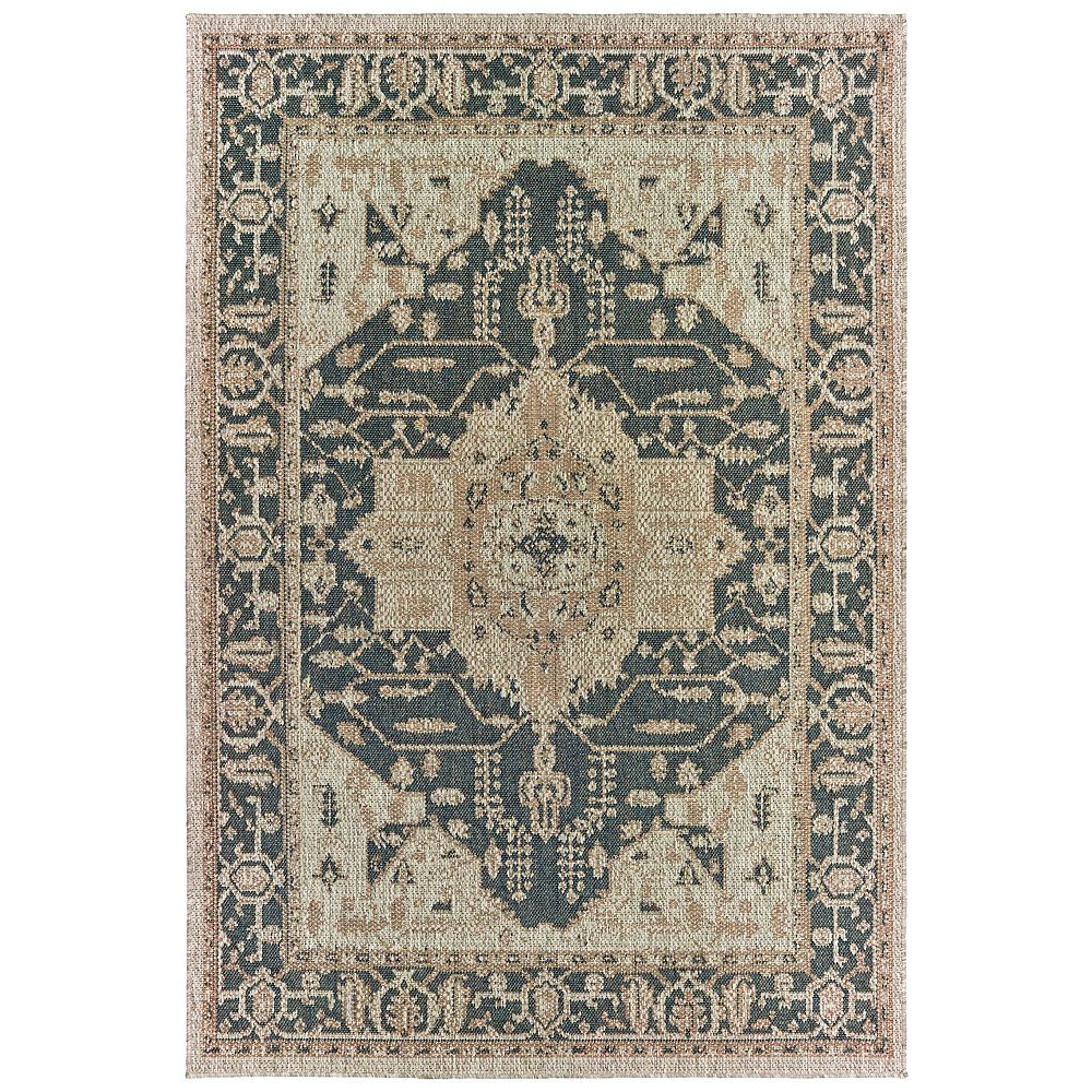 StyleHaven Lafayette Center Medallion Indoor Outdoor Rug