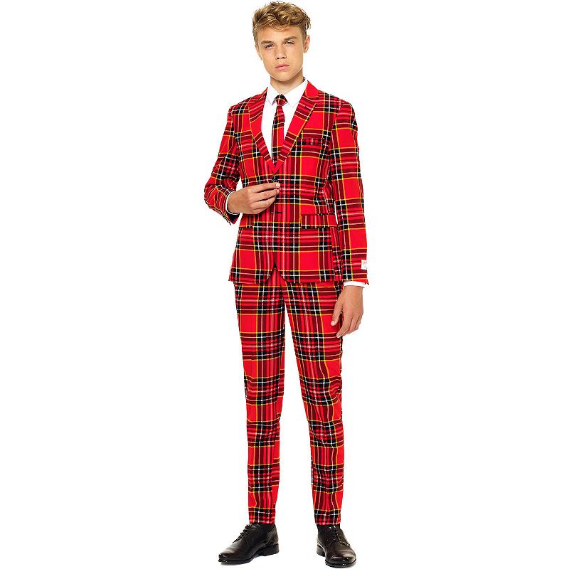 Boys 10-16 OppoSuits The Lumberjack Christmas Suit, Boys, Size: 12, Red