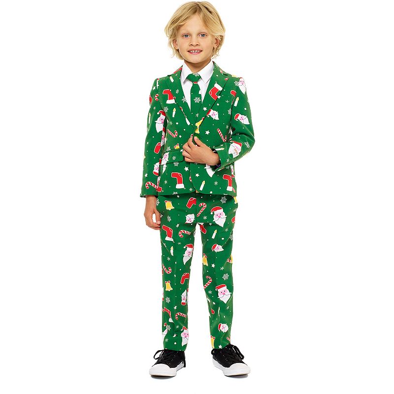 Boys 2-8 OppoSuits Santaboss Christmas Suit, Boys, Size: 6, Green