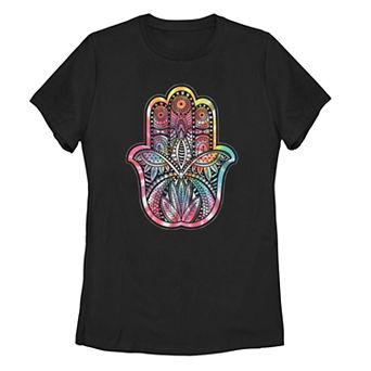 Juniors' Fifth Sun Tie Dye Hamsa Hand Tee