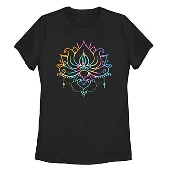 Juniors' Fifth Sun Henna Rainbow Lotus Bloom Tee