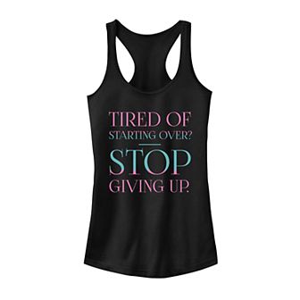 Juniors' Stop Giving Up Tank Top