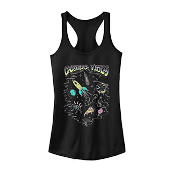 Juniors' Cosmic Vibes Neon Retro Tank Top