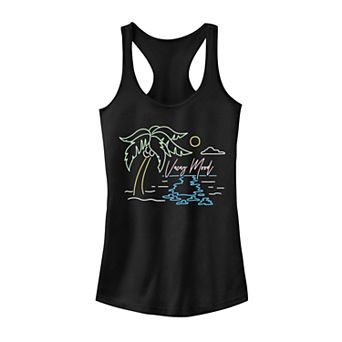 Juniors' Neon Vacay Mood Beach Tank Top