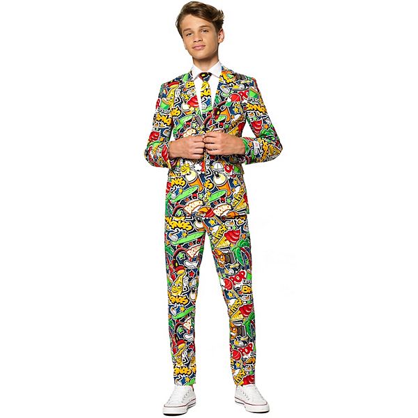 Boys 10-16 OppoSuits Street Vibes Comics Suit