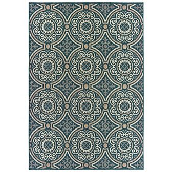 StyleHaven Lafayette Panel Medallion Indoor Outdoor Rug