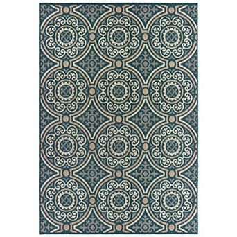 StyleHaven Lafayette Panel Medallion Indoor Outdoor Rug
