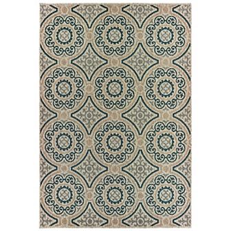 StyleHaven Lafayette Panel Medallion Indoor Outdoor Rug