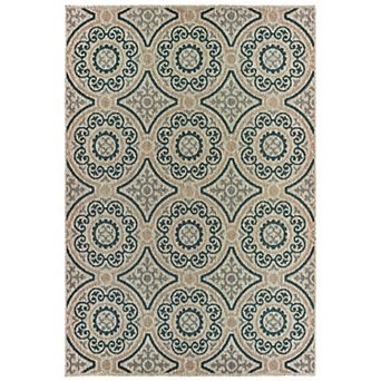 StyleHaven Lafayette Panel Medallion Indoor Outdoor Rug