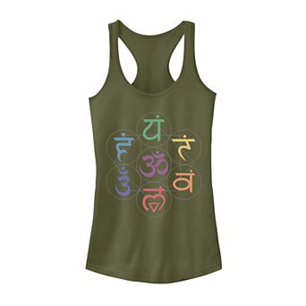 Juniors' Geometric Chakras Graphic Tank Top