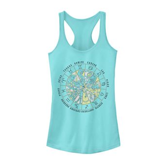 Juniors' Zodiac Horoscopes Circle Graphic Tank Top