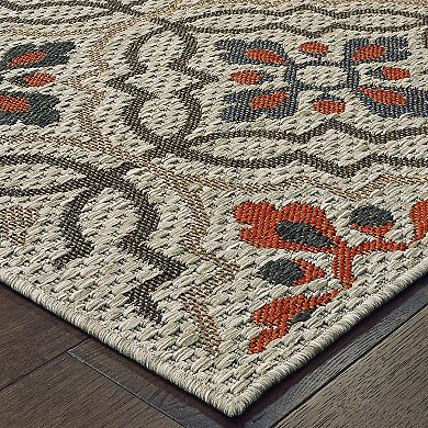 StyleHaven Lafayette Quatrefoil Panel Indoor Outdoor Rug