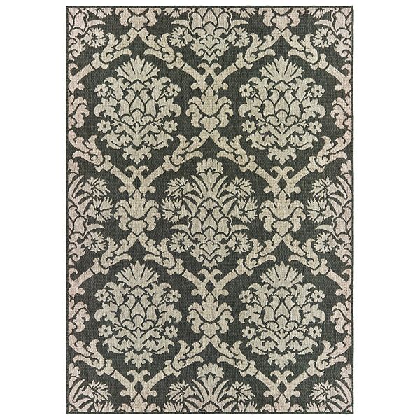 StyleHaven Lafayette Damask Lattice Indoor Outdoor Rug