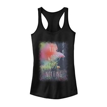 Juniors' "Kind Words Cost Nothing" Graphic Tank Top