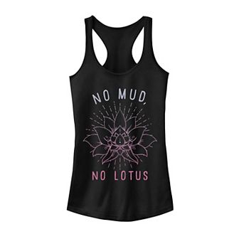 Juniors' No Mud No Lotus Neon Tank Top