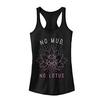 Juniors' No Mud No Lotus Neon Tank Top