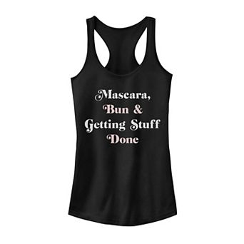 Juniors' Mascara Bun & Getting Stuff Done Tank Top