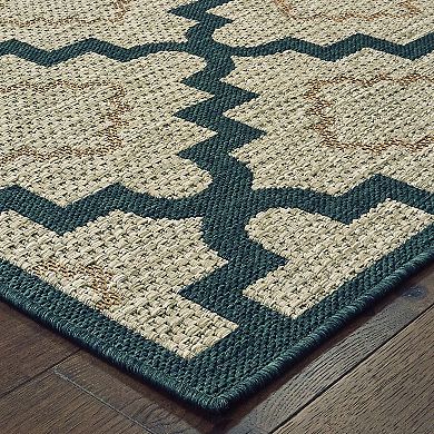 StyleHaven Lafayette Quatrefoil Trellis Indoor Outdoor Rug