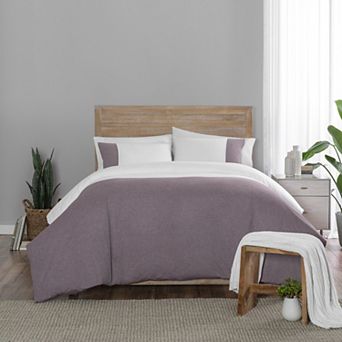 Vue Elements Kinsley Chambray Colorblock 3 pc Duvet Set