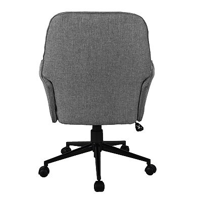 Techni Mobili Modern Upholstered Tufted Office Chair with Arms