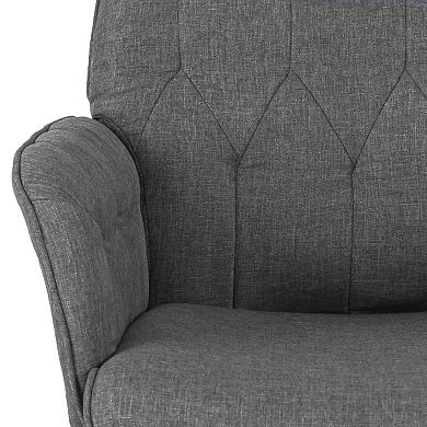 Techni Mobili Modern Upholstered Tufted Office Chair with Arms