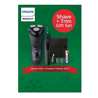 Philips Norelco Men's Shave & Trim Gift Set with Shaver 3700 & Trimmer 3500