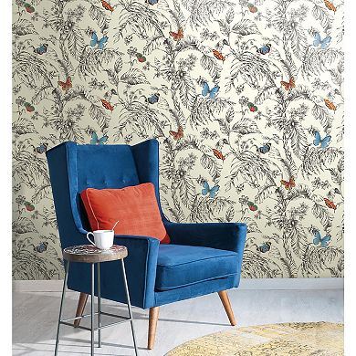 York Wallcoverings Ashford Toiles Papillon Wallpaper