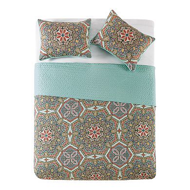 VCNY Home Yara Reversible Medallion Quilt Set