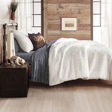 G.H. Bass & Co. Cable Knit Pinsonic Sherpa Comforter Set