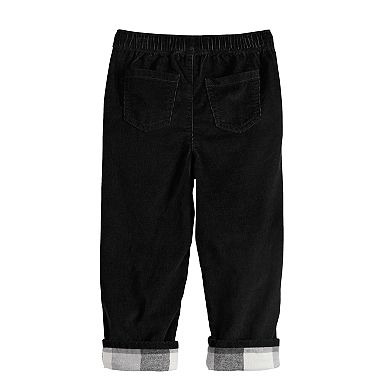 Toddler Boy Jumping Beans® Flannel Cuff Corduroy Pants