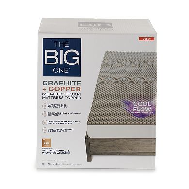 The Big One® Graphite & Copper Memory Foam Mattress Topper