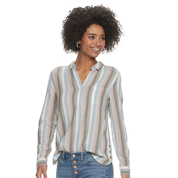 Women's Sonoma Goods For Life® SideButton Gauze Shirt