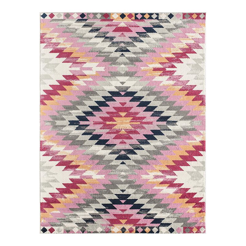 51082406 CosmoLiving Cyprus Paola Rug, Pink, 8X10 Ft sku 51082406