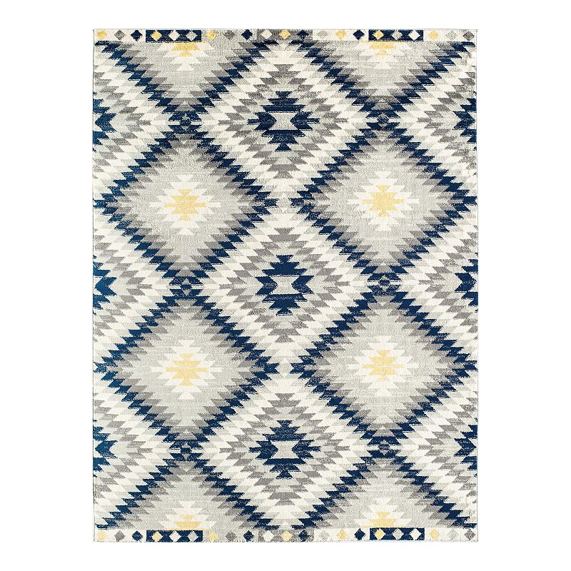 CosmoLiving Cyprus Jaafan Rug, Blue, 8X10 Ft