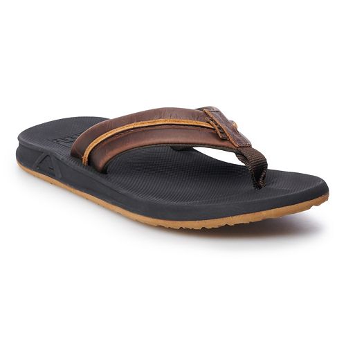 reef leather sandals bottle opener
