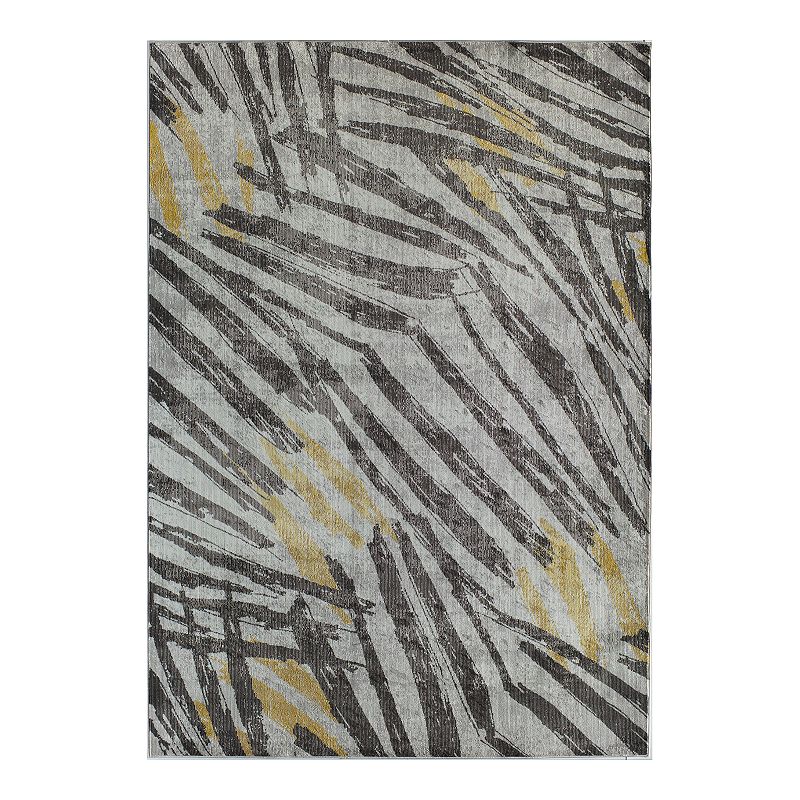 Cosmoliving Lush Collection Willa Rug, Grey, 8X10 Ft
