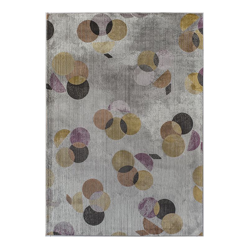 Cosmoliving Lush Collection Circa Rug, Grey, 8X10 Ft