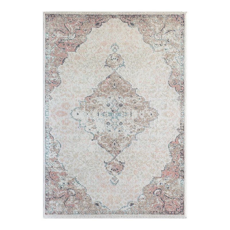 20131879 Cosmoliving Halo Collection Anne Rug, Grey, 5X7 Ft sku 20131879