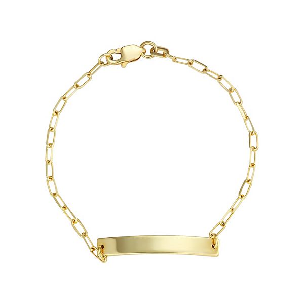 Gold deals id bracelet