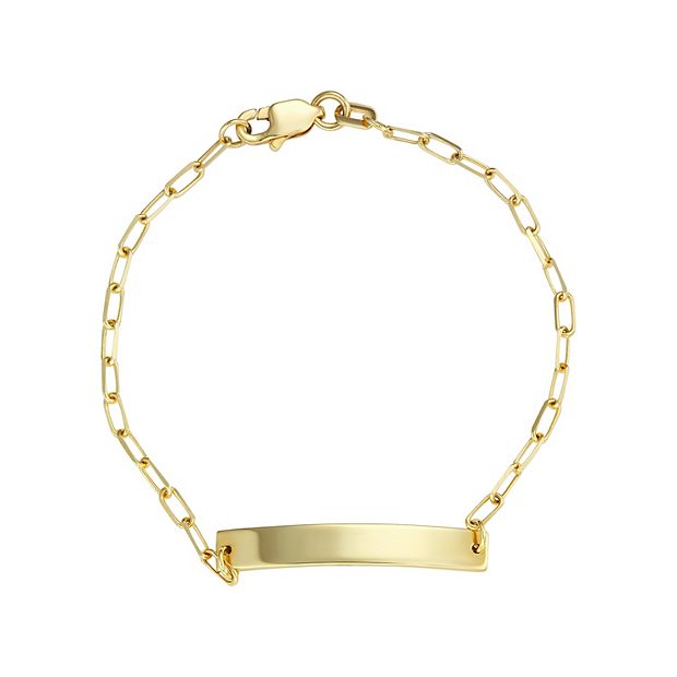 Mens 10k gold id bracelet sale