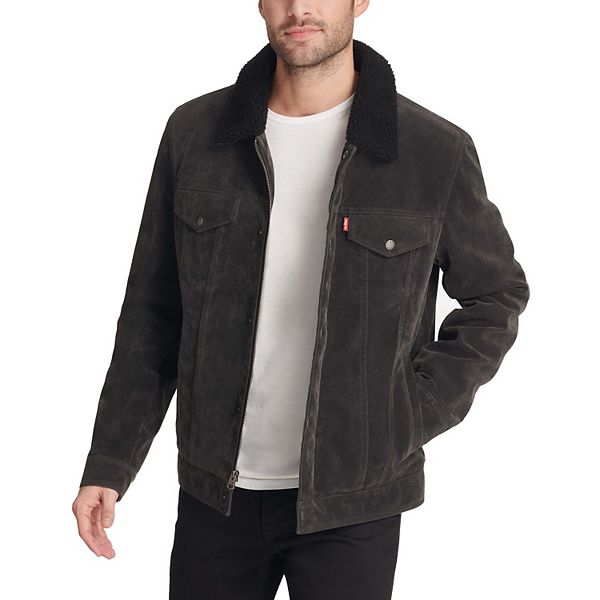Men's Levi's® Faux Suede Classic Trucker Jacket with Sherpa Lining and  Collar