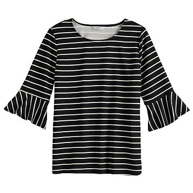 Women's Croft & Barrow® Flare-Sleeve Crepe Top