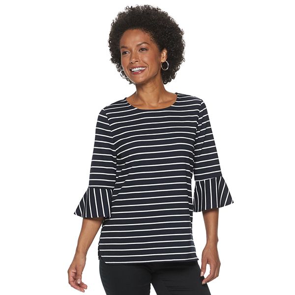 Women's Croft & Barrow® Flare-Sleeve Crepe Top