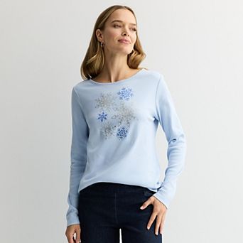 Women's Croft & Barrow® Holiday Tee