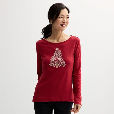 Women s Croft Barrow Holiday Tee