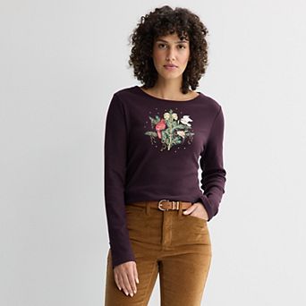 Women's Croft & Barrow® Holiday Tee