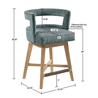 Madison Park Crimson Swivel Counter Stool