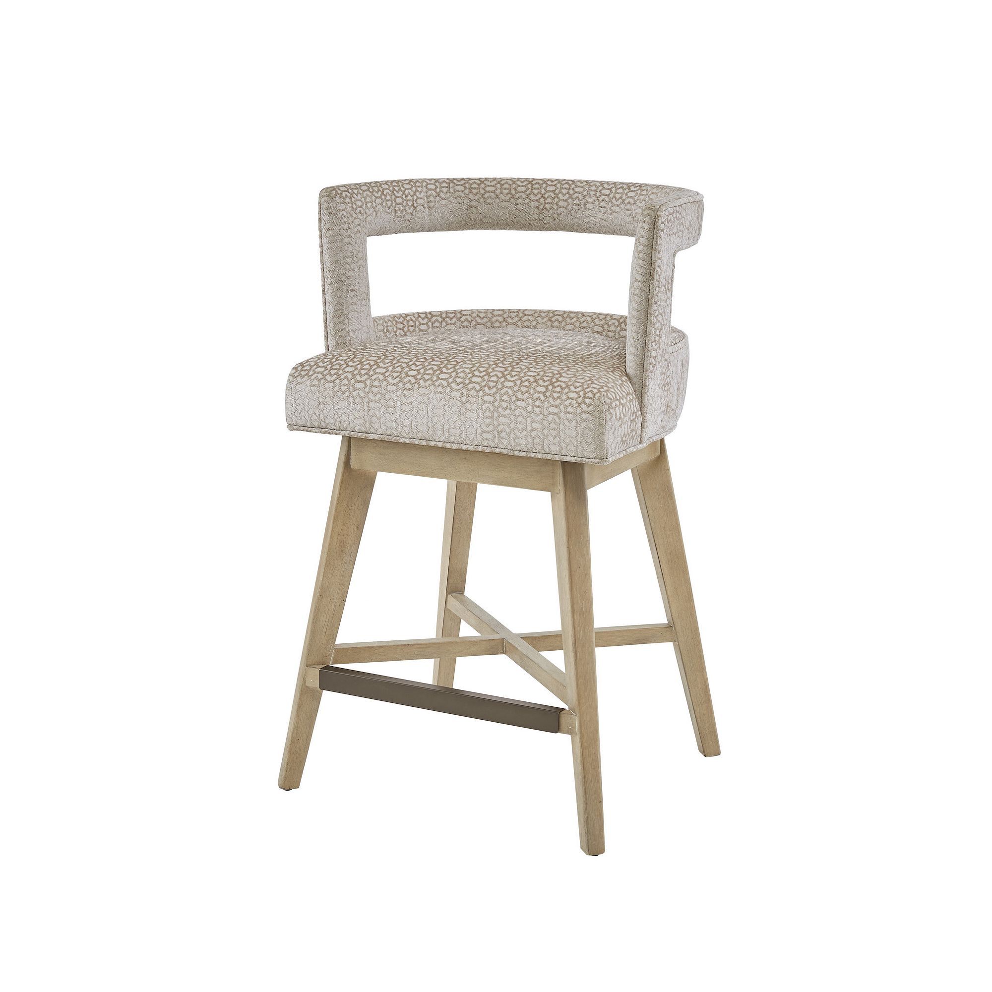 Madison Park Crimson Swivel Counter Stool, Ivory