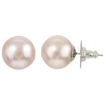 PearLustre by Imperial Sterling Silver & Pink Freshwater Cultured Pearl Stud Earrings