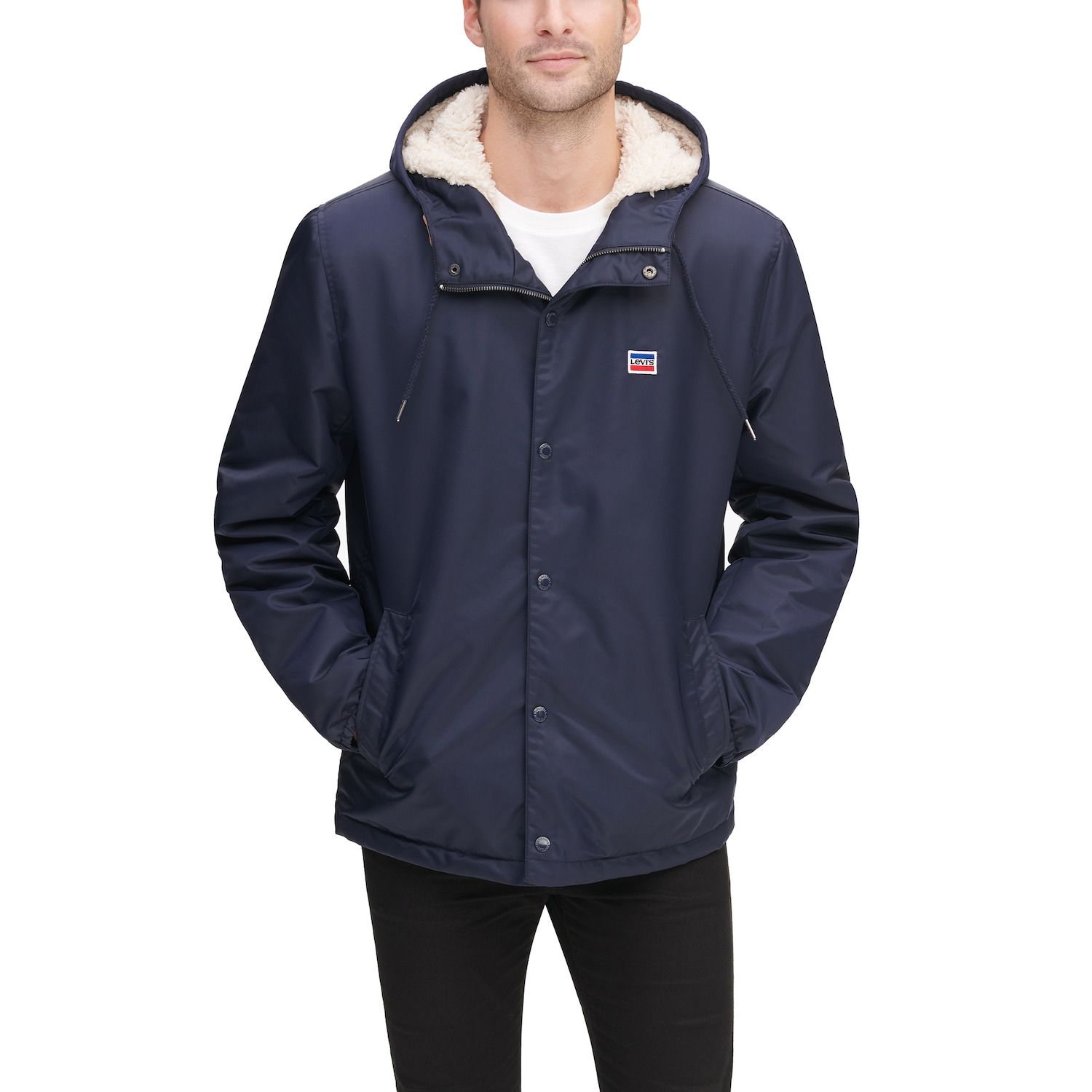 levi's hooded sherpa lined jacket